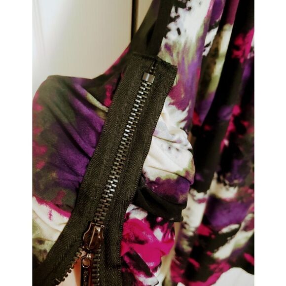 Women's Colorful 3/4 Sleeve with Zipper Tunic EUC Size XL - Picture 5 of 8